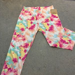 Multi coloured tie die JustCozy Capris Tights
